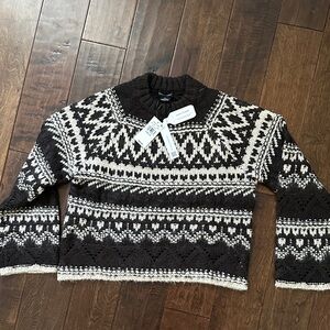 Sanctuary Black and White Patterned Women's Sweater